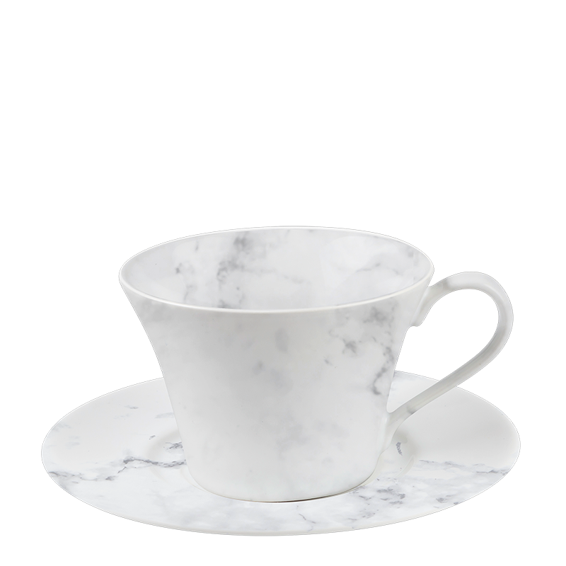 Marble teacup and saucer 25 cl