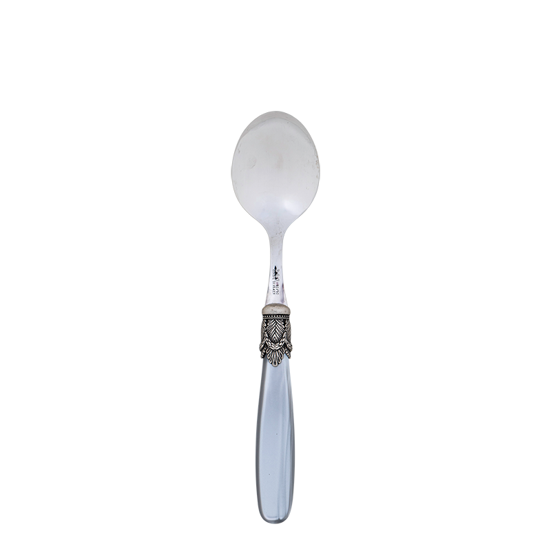 Grey and Silver Mother of Pearl Dessert Spoon