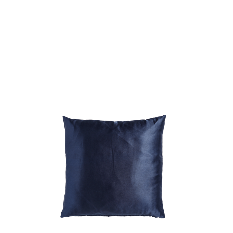 Midnight Blue Satin Cushion