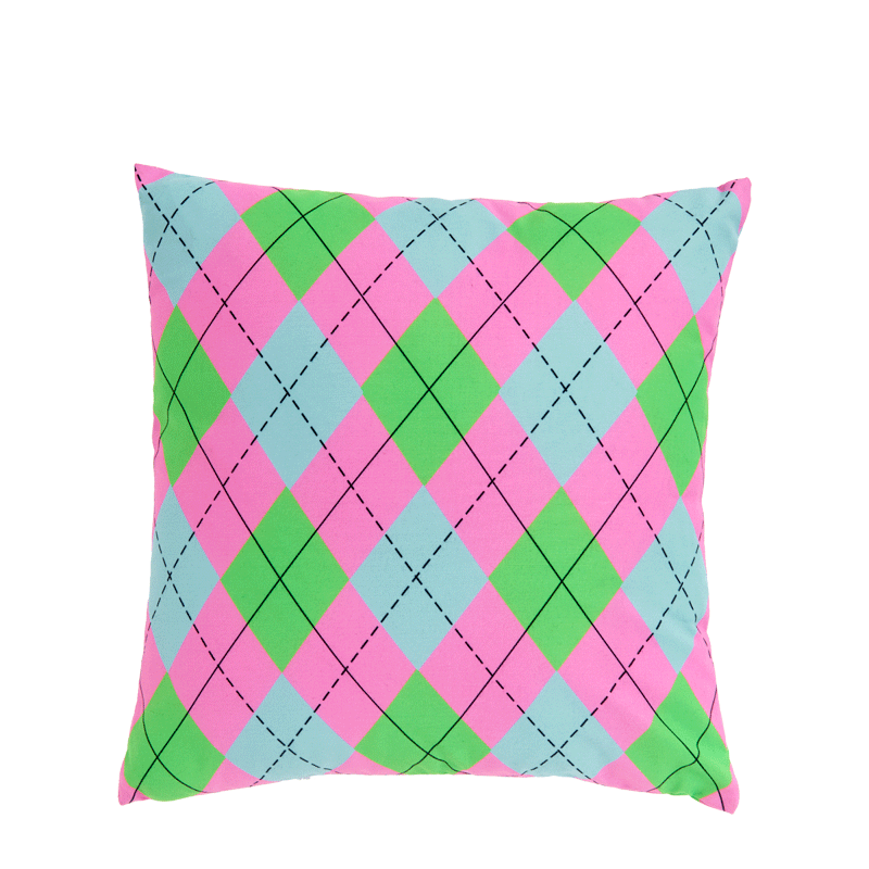 Cushion with Argyle Design