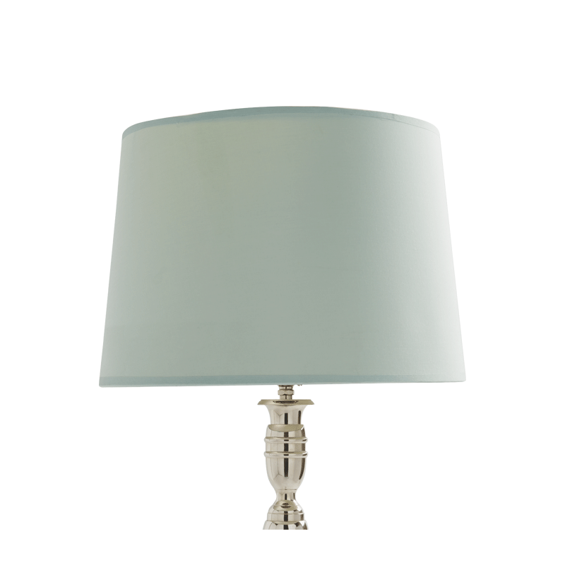 Drum Lamp Shade in Aqua Silk 14