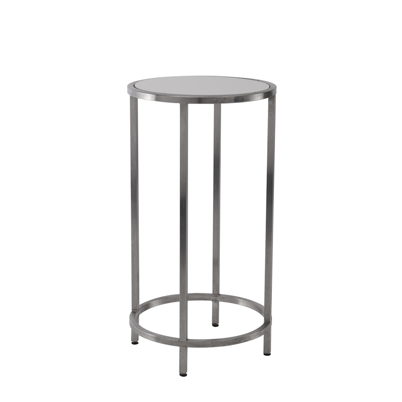 Unico Round Poseur Table with Stainless Steel Frame