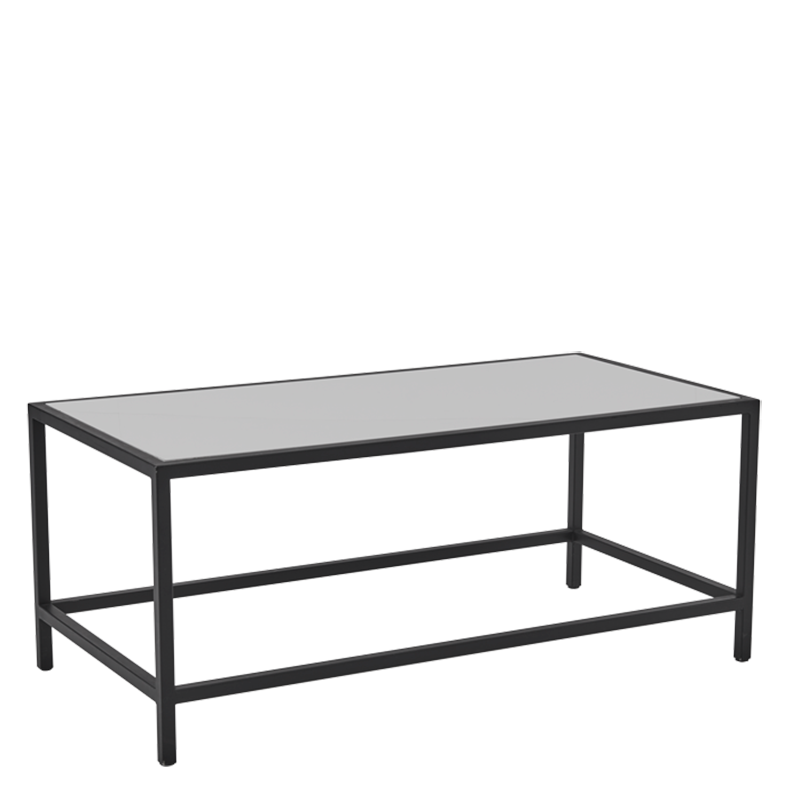 Unico Rectangular Coffee Table with Black Frame