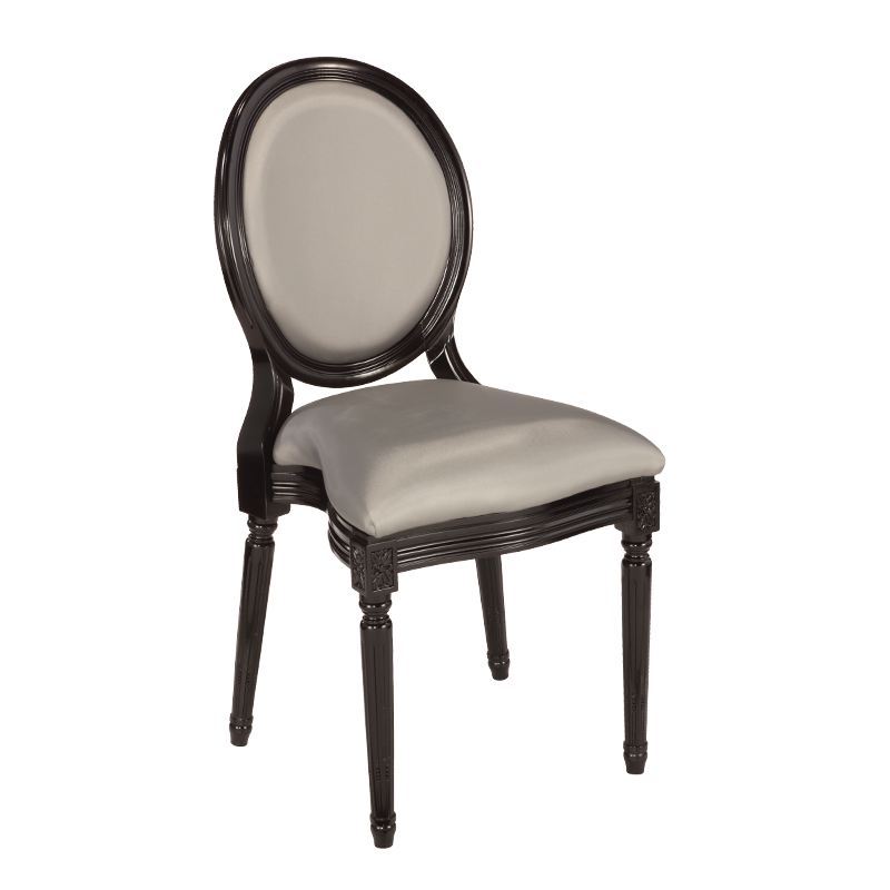 Montaigne padded chair in black