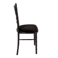 Bamboo Chair in Black with Black Velvet Seat Pad