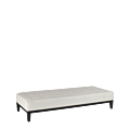 Button Ottoman in White L 79