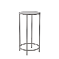 Unico Round Poseur Table with Stainless Steel Frame and White Top