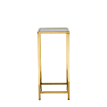 Unico Square Poseur Table with Gold Frame and Coloured Top