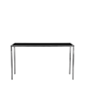 Unico Rectangular Poseur  - Stainless Steel Frame - Black Top