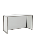 Unico Rectangular Bar with Stainless Steel Frame and White Panels