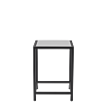 Unico Square Occasional Table with Black Frame and White Top