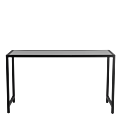 Unico Rectangular Poseur Table with Black Frame and White Top