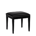 Divano Ottoman in Black with Black Seat Pad