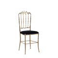 Napoleon Chair in Gold with Black Seat Pad