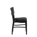 The Bogart Chair in Black with Black Seat Pad