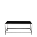 Unico Rectangular Coffee Table - Steel Frame - Black Top