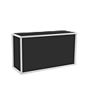 Unico Rectangular Bar with White Frame and Black Panels