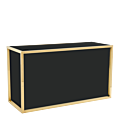 Unico DJ Booth with Gold Frame and Black Panels