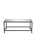 Unico Rectangular Coffee Table with Black Frame and Silver Top