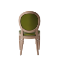 Chandelle Chair in Ivory with Chartreuse Green Seat Pad