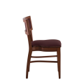 The Bogart Chair in Antique Wood with Claret Wine