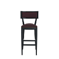 The Bogart Bar Stool in Black with Claret Wine Seat Pad