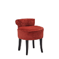 Belgravia Ottoman in Coral Red Velvet