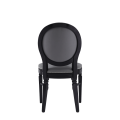 Chandelle Chair in Black with Grey Seat Pad