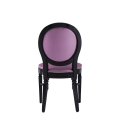 Chandelle Chair in Black with Icy Pink Seat Pad