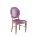 Chandelle Chair in Ivory with Icy Pink Seat Pad