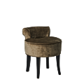 Belgravia Ottoman in Taupe Velvet