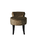 Belgravia Ottoman in Taupe Velvet