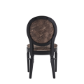 Chandelle Chair in Black with Taupe Snake Skin Seat Pad