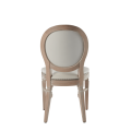 Chandelle Chair in Ivory with White Seat Pad