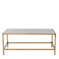 Unico Rectangular Coffee Table with Gold Frame and White Top