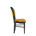 Chandelle Chair in Black with Yellow Seat Pad