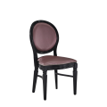 Chandelle Chair in Black with Rose Seat Pad