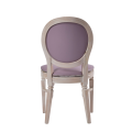 Chandelle Chair in Ivory with Rose Seat Pad