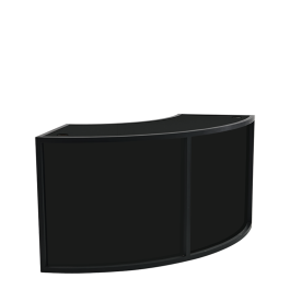 Unico Curved DJ Booth with Black Frame Hire Hire | Options Greathire London