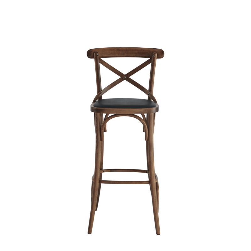 Coco Bar Stool in Natural with Black Seat Pad