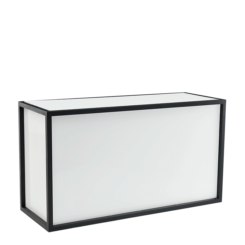 Unico Rectangular Bar with Black Frame and White Panels