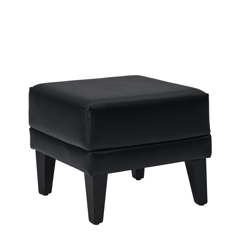 Infinito K Small Square Ottoman in Black