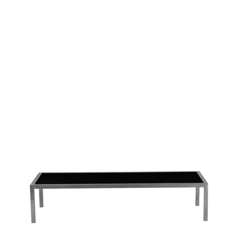 Unico Rectangular Max Coffee Table - Steel Frame - Black Top