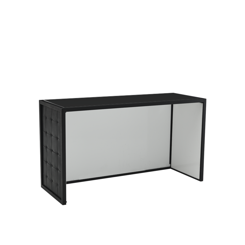 Unico Bar with Black Frame and Black Upholstered Panels