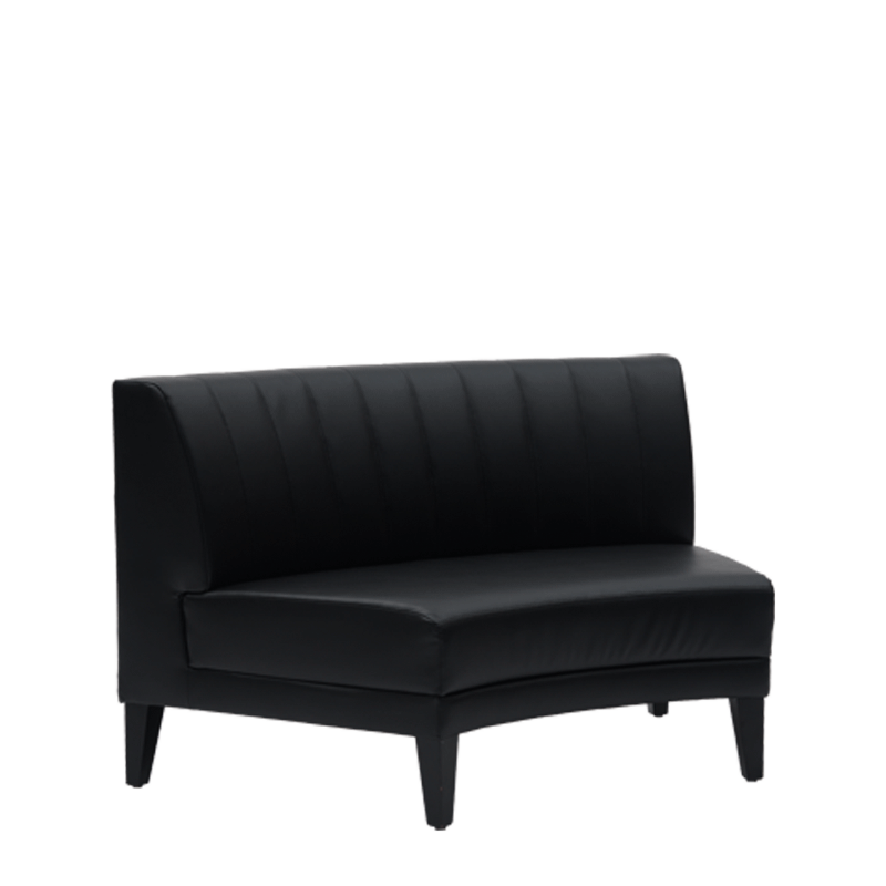 Infinito F Curved Sofa in Black