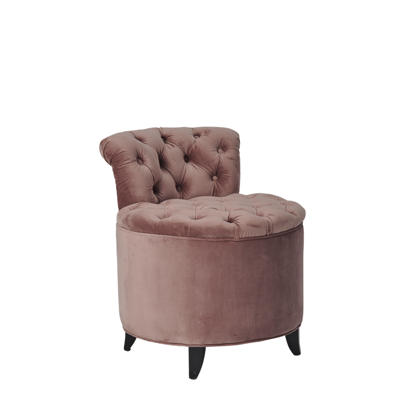 Nandor Ottoman in Blush Velvet