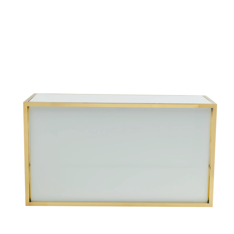 Unico Rectangular Bar with Gold Frame and Coloured Panels