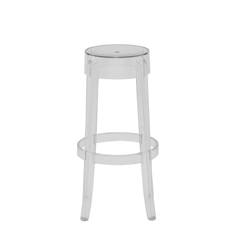 Charles Ghost Bar Stool in Clear