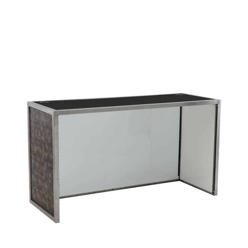 Unico DJ Booth - Steel Frame - Snake Skin Upholstered Panels 