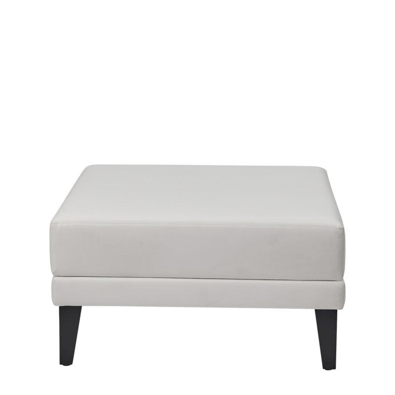 Infinito L Large Square Ottoman in White